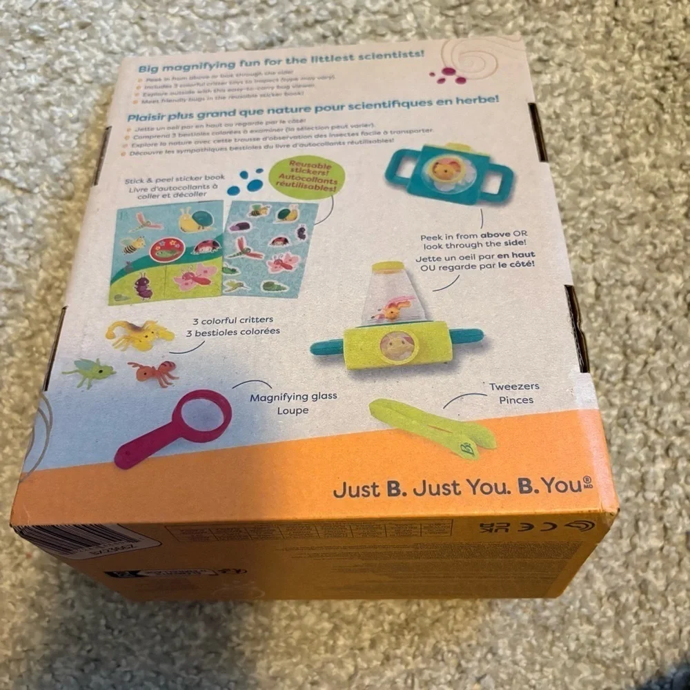 B. toys – 9 Pieces Toy Microscope Set with Sticker Book, Magnifying Glass NEW